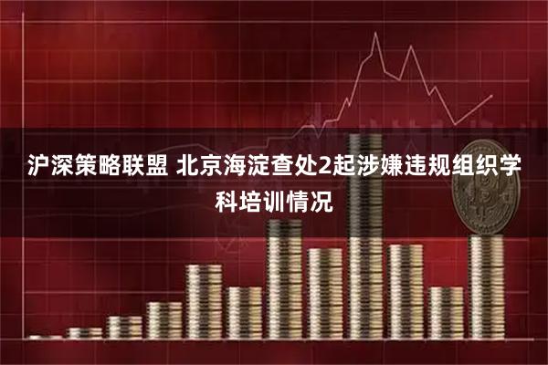 沪深策略联盟 北京海淀查处2起涉嫌违规组织学科培训情况