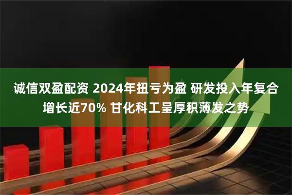 诚信双盈配资 2024年扭亏为盈 研发投入年复合增长近70% 甘化科工呈厚积薄发之势